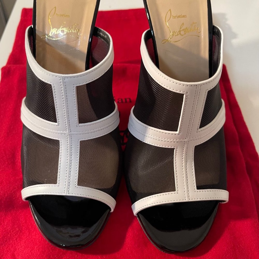 CHRISTIAN LOUBOUTIN MULES WORN ONCE SIZE 39.5 - Picture 11 of 16